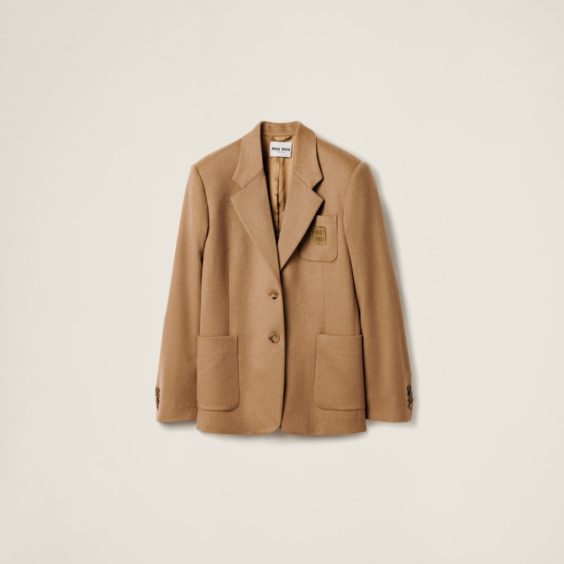 Single-breasted camel-hair jacket 1