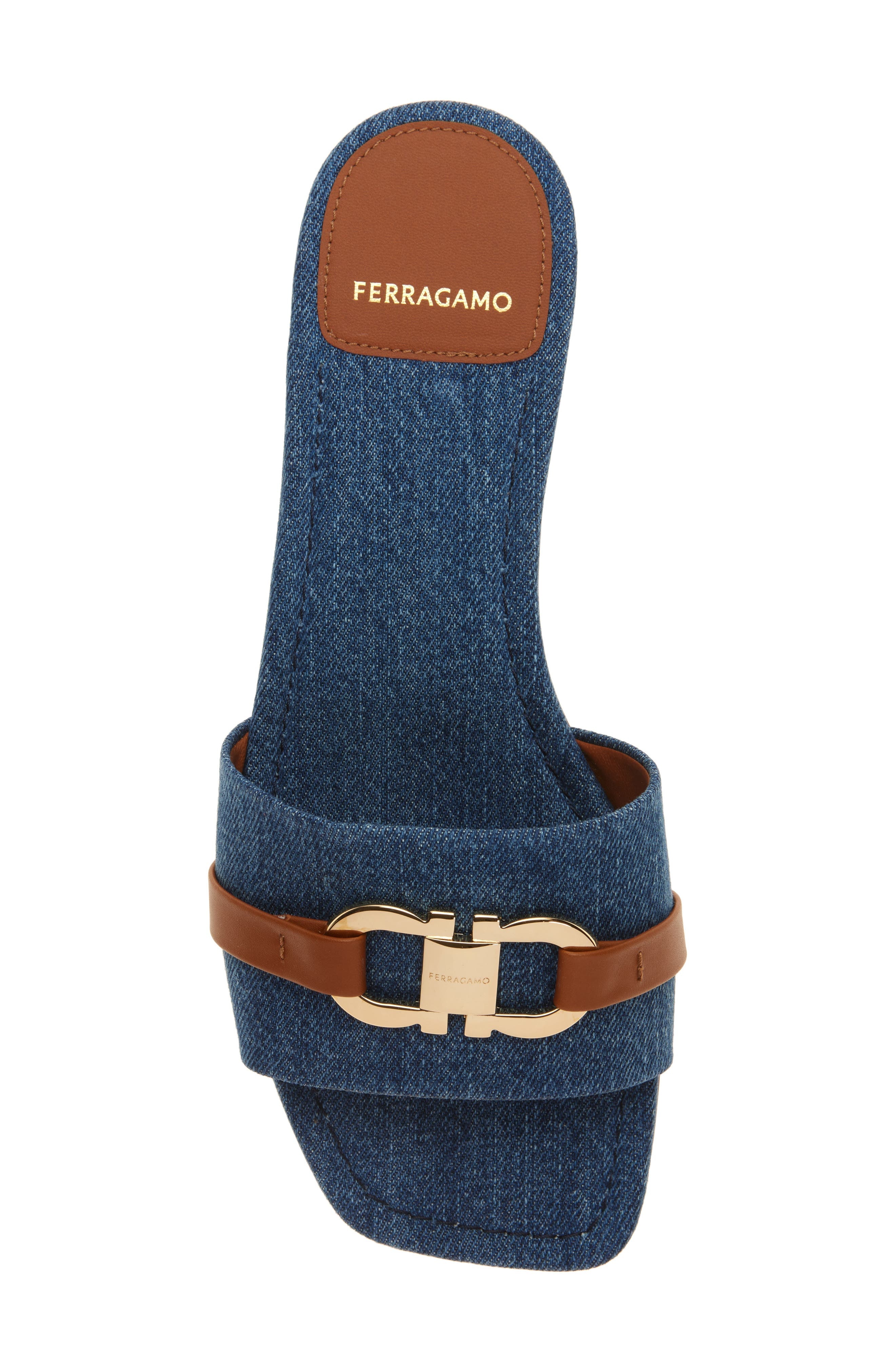 FERRAGAMO Leah Denim Slide Sandal at Nordstrom - 5