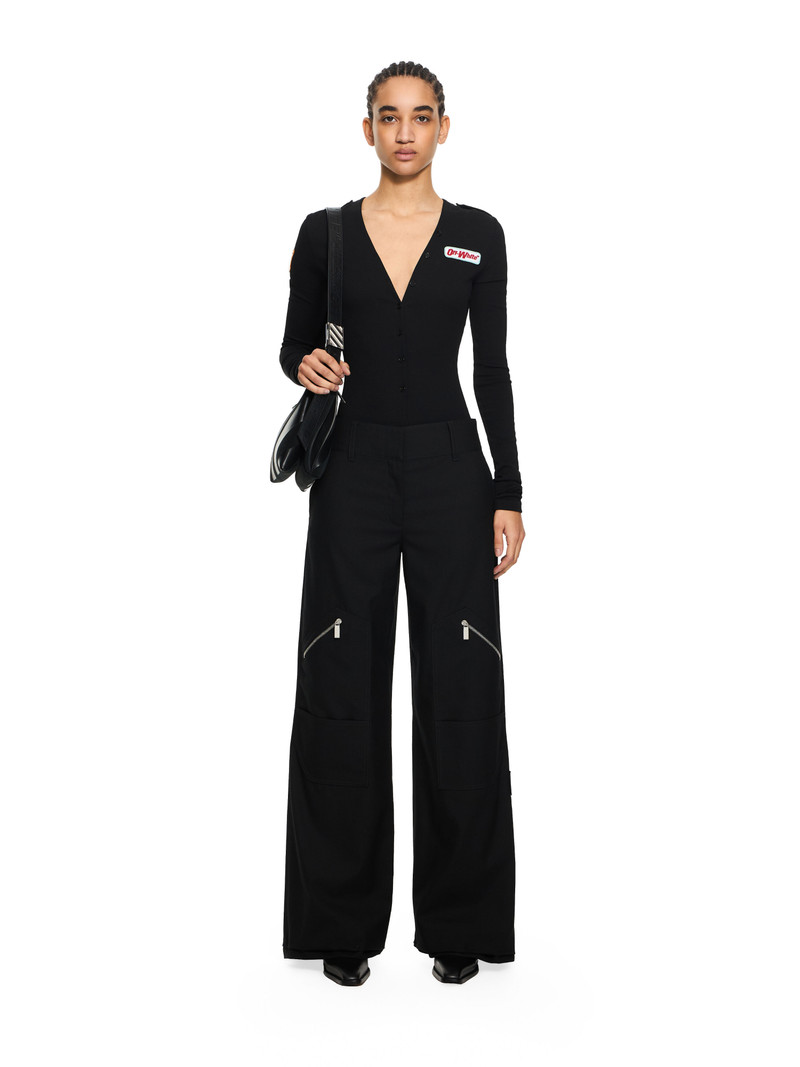 Off-White Heavy Jersey Button-Up Bodysuit outlook