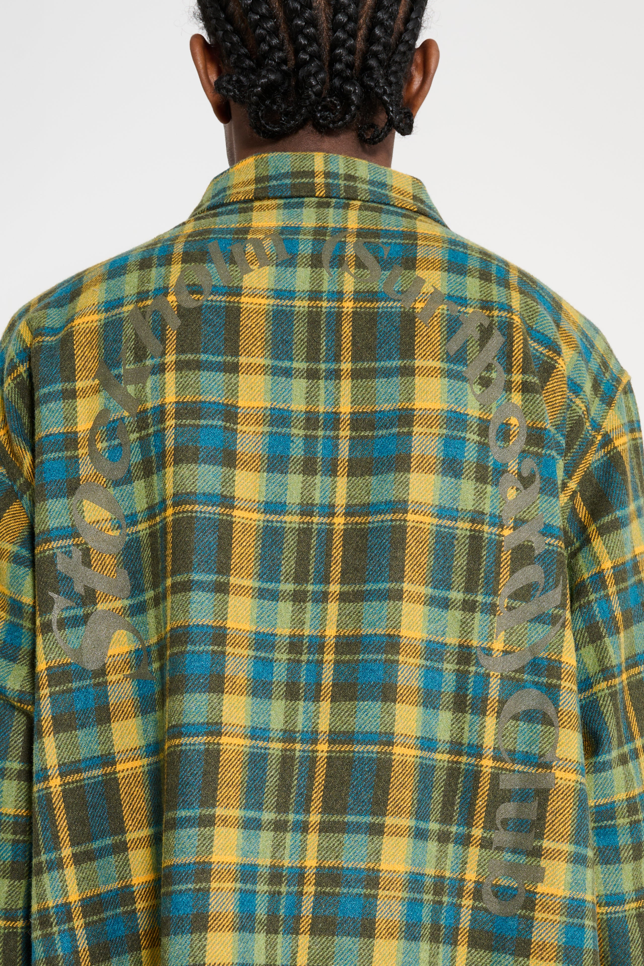 STOCKHOLM SURFBOARD CLUB FLANNEL OVERSHIRT MUSTARD CHECK - 6