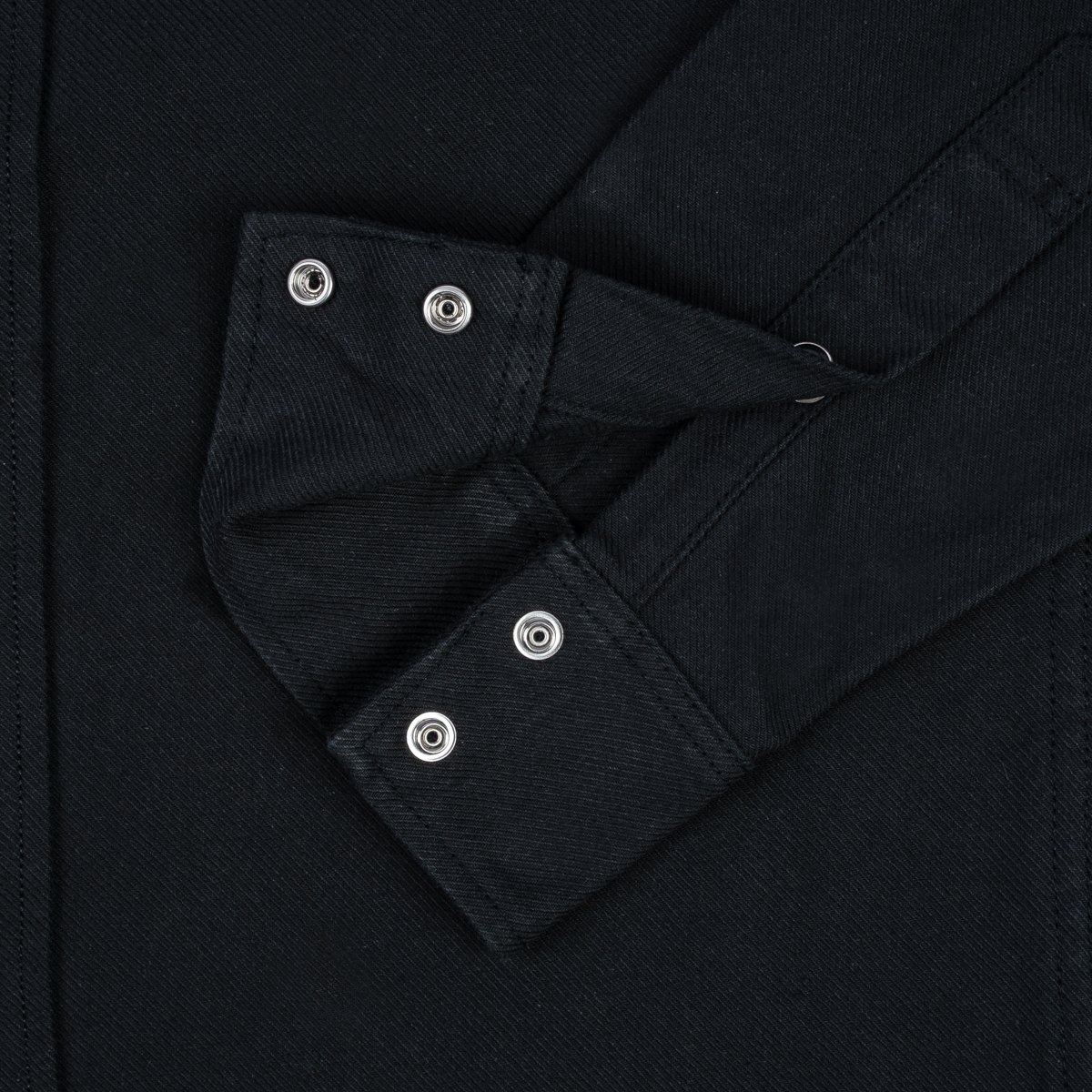 IHSH-235-BLK 13oz Military Serge Western Shirt - Black - 12