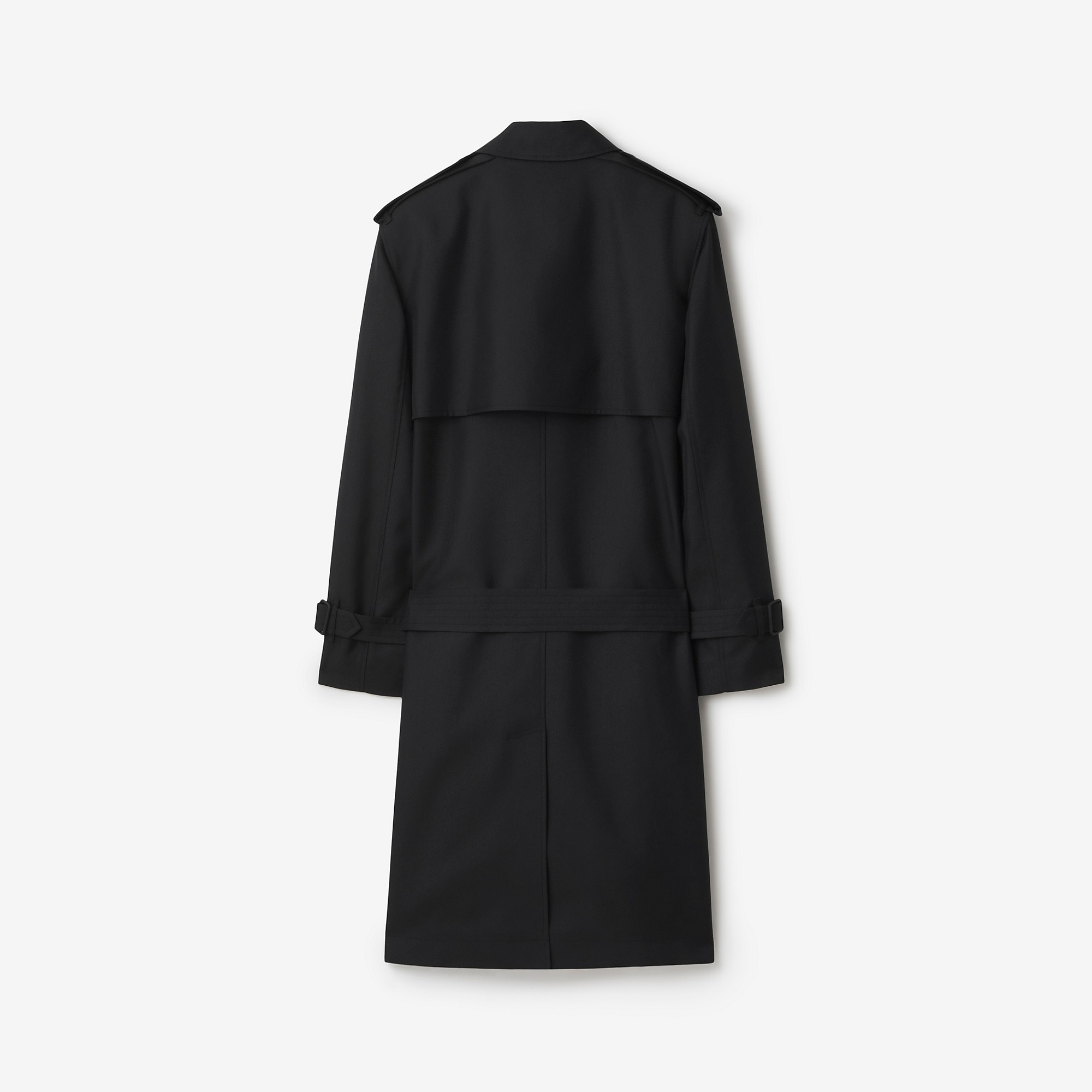 Long Silk Blend Trench Coat - 5