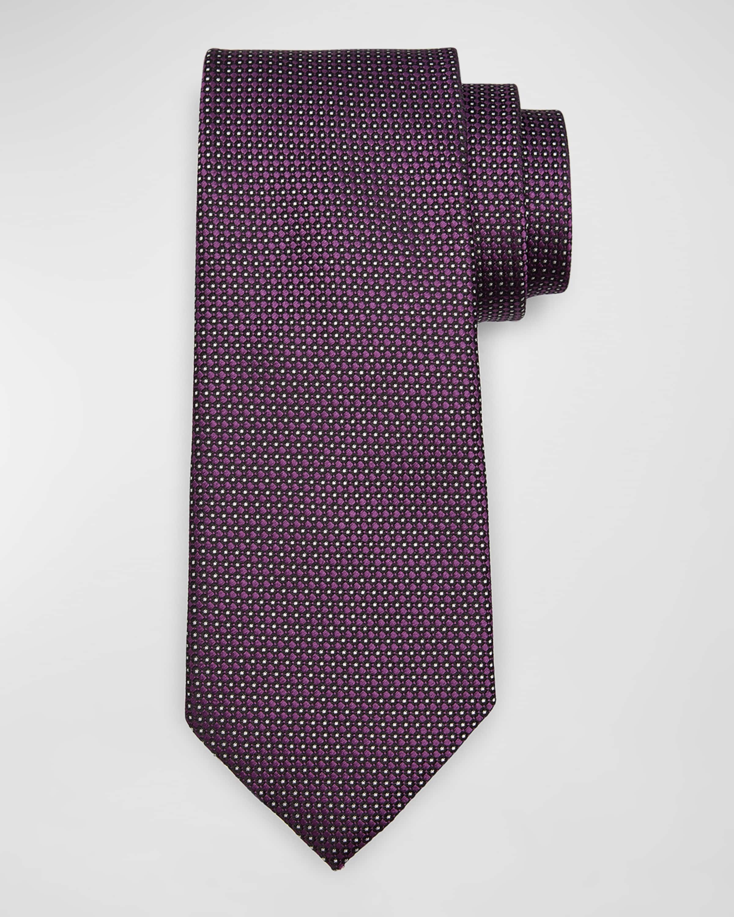 Men's Micro-Circle Silk Tie - 1