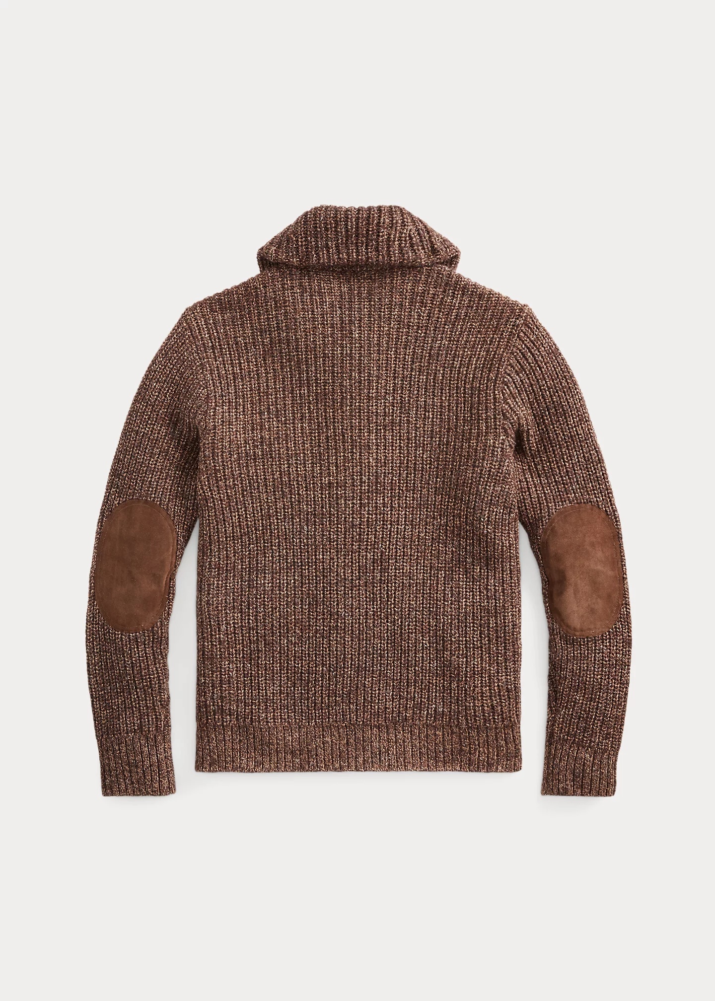 Suede-Trim Marled Shawl Cardigan - 2