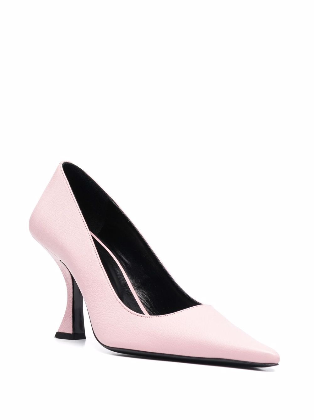 pebbled-texture pointed-toe pumps - 2
