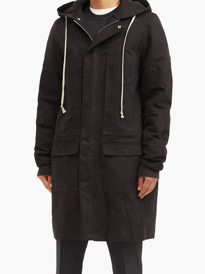 Rick Owens DRKSHDW Drawstring hooded cotton parka outlook