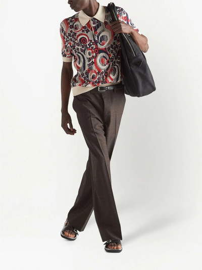 Prada Prince of Wales tailored trousers outlook