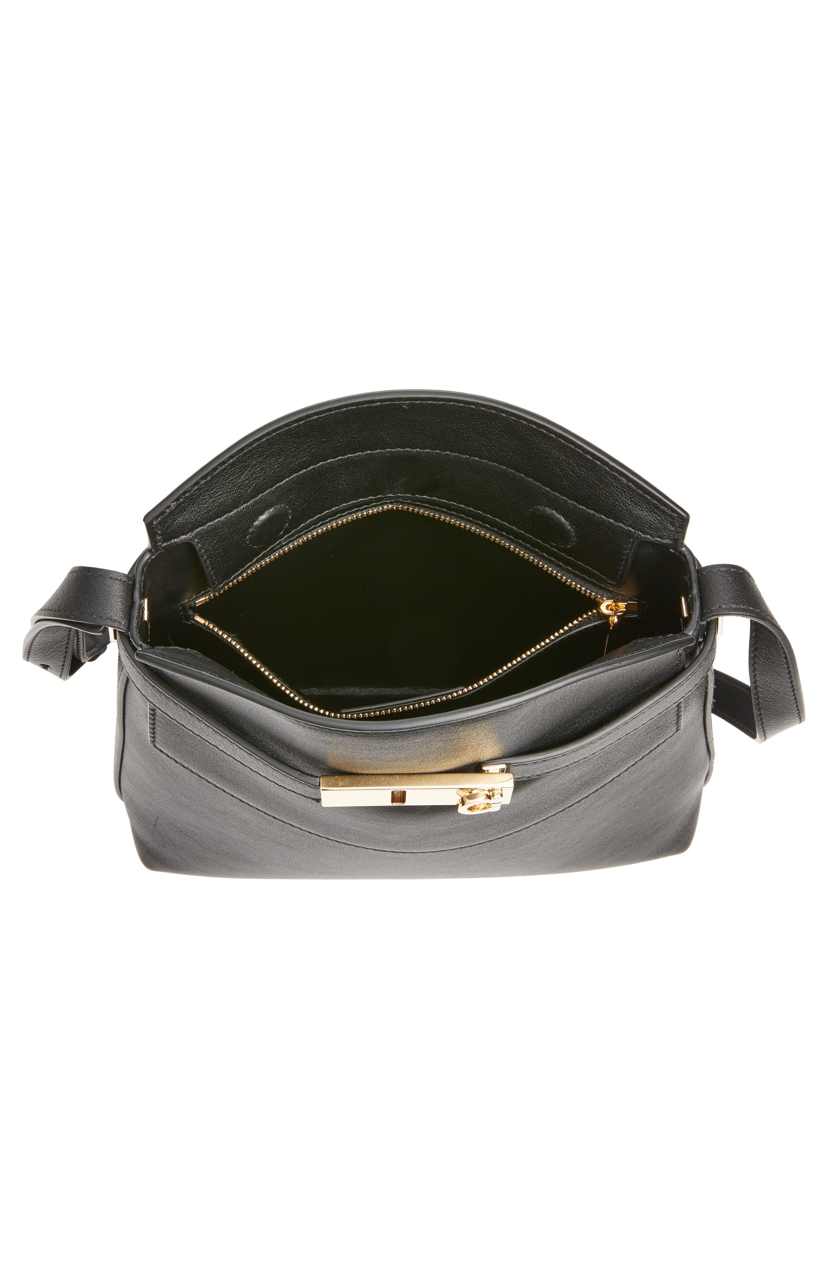 FERRAGAMO Hug Leather Crossbody Bag in Black at Nordstrom - 4