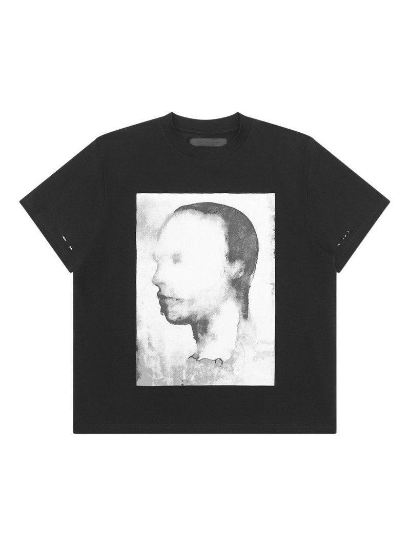 portrait-print cotton T-shirt 1