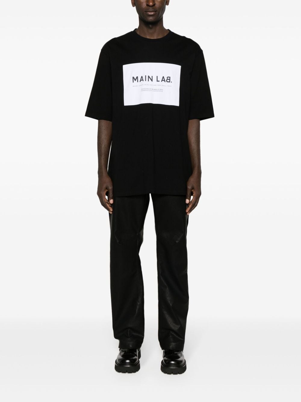 slogan-patch cotton T-shirt - 2