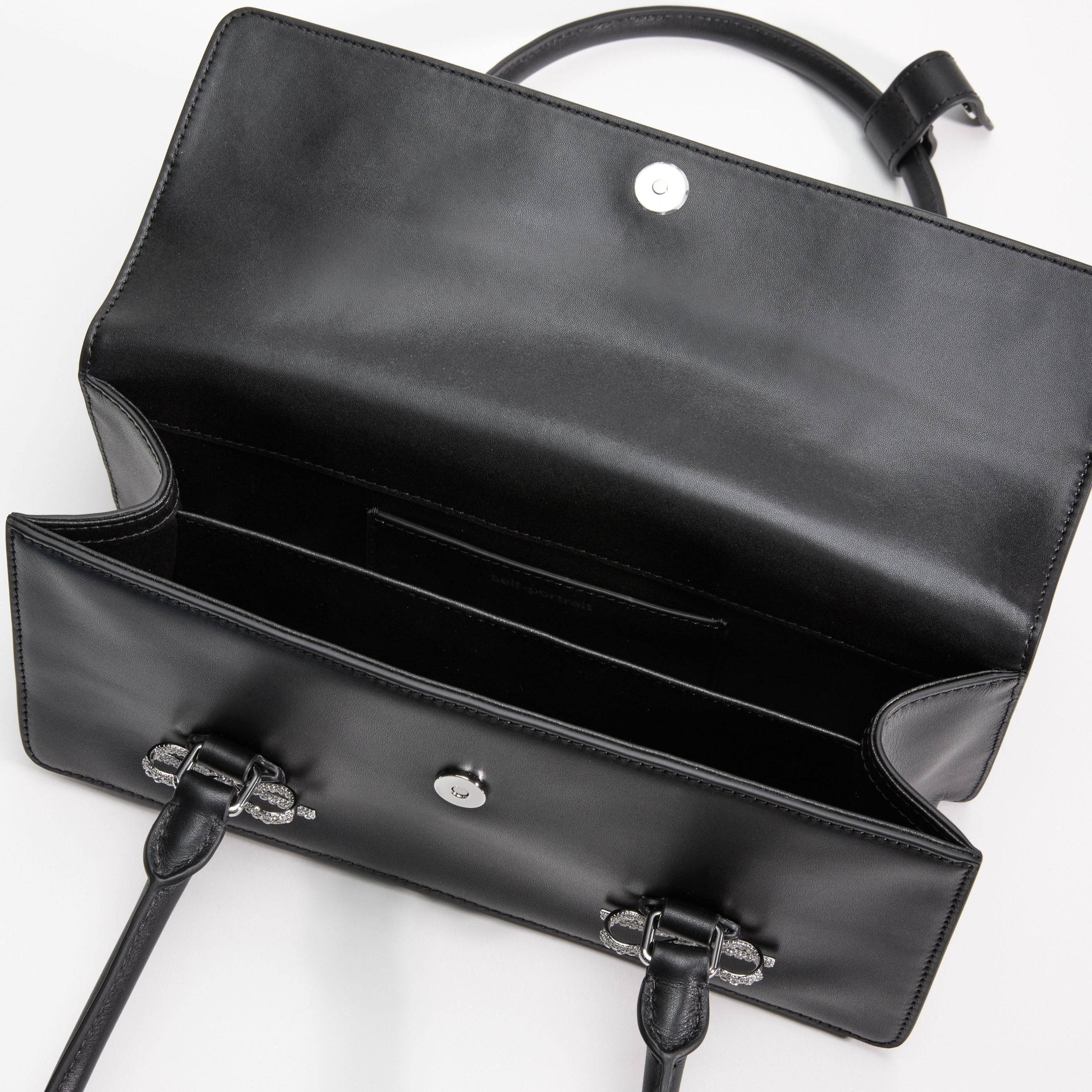 Black Soft Leather Shoulder Bag - 4