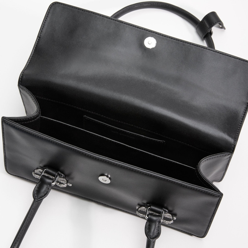 Black Soft Leather Shoulder Bag 4