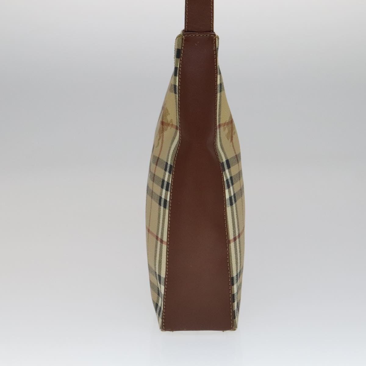Burberry Nova Check Shoulder Bag Pvc Leather Beige - 3