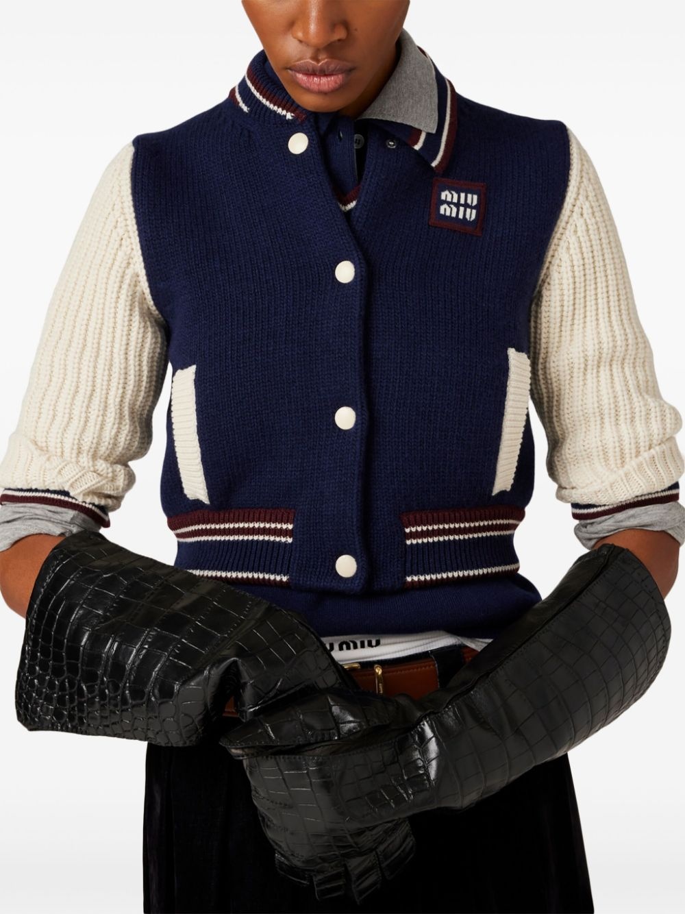 ribbed-knit cardigan - 4