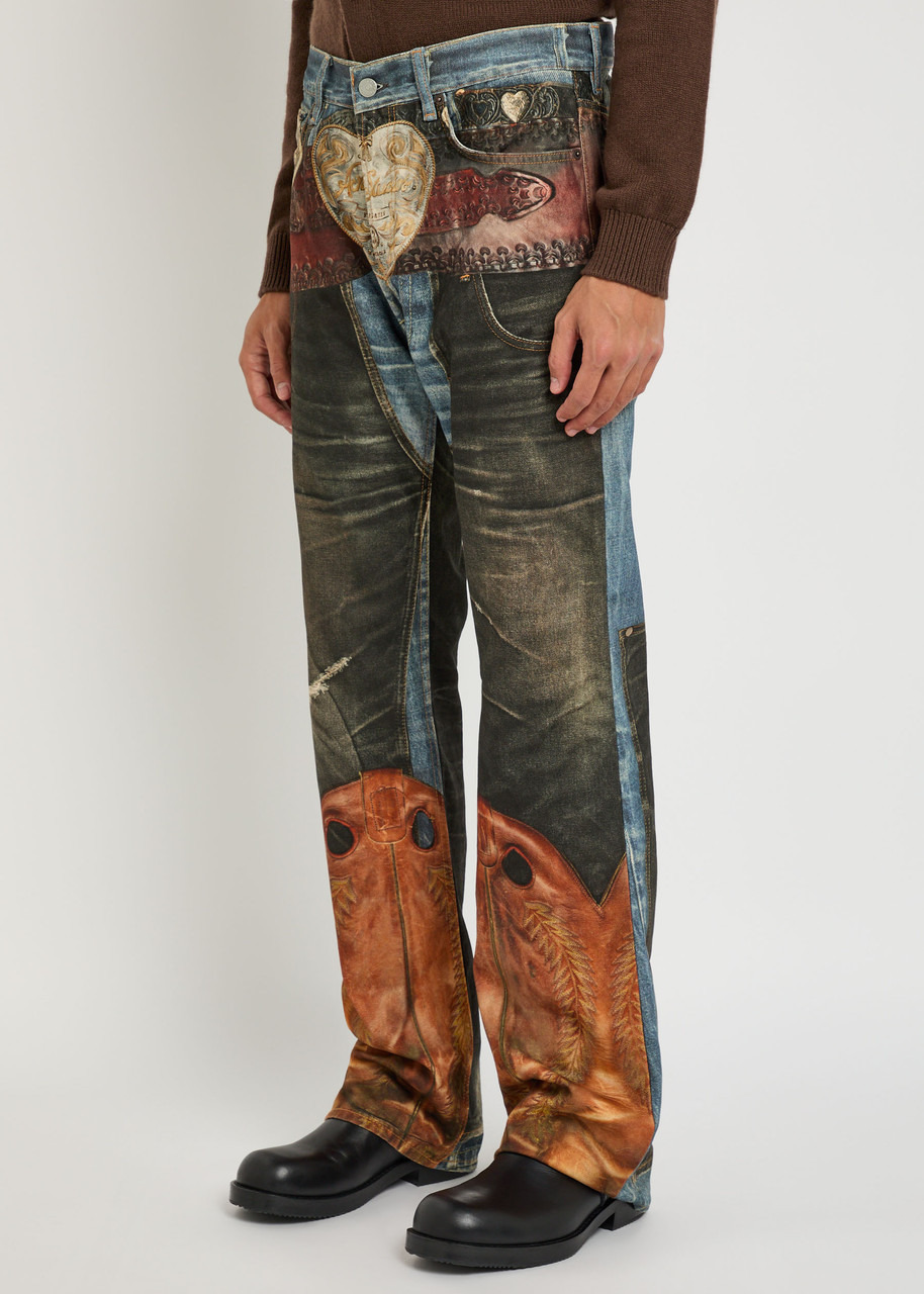 Acne Studios 2010 Printed Straight-leg Jeans - 2