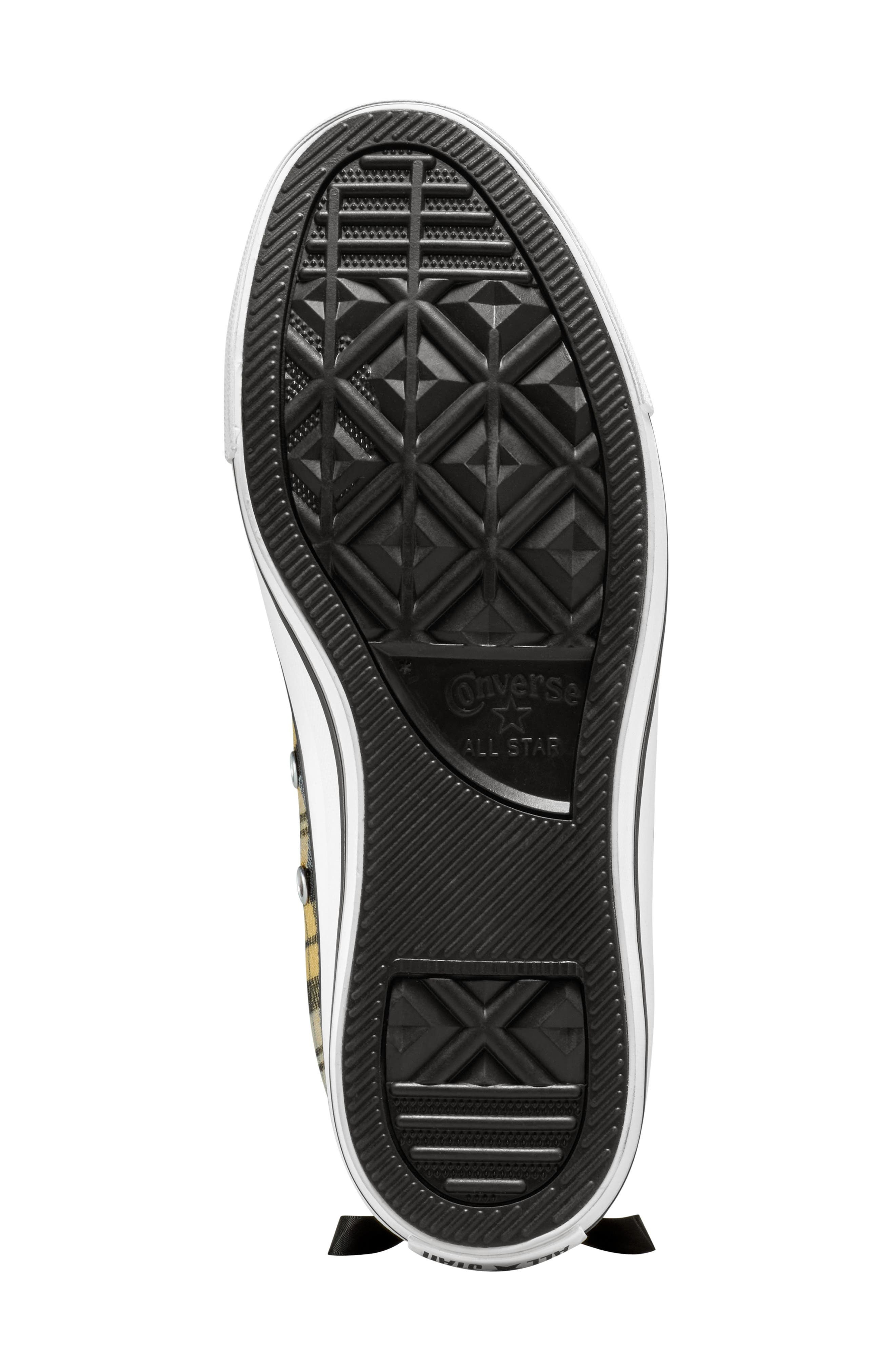 Converse Gender Inclusive Chuck Taylor All Star Plaid Sneaker in Black/Yellow/White at Nordstrom - 3