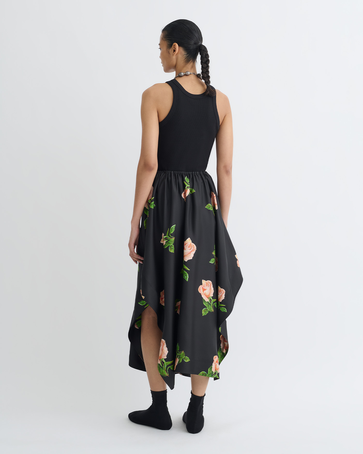 Printed Silk Twill Midi Skirt - 3