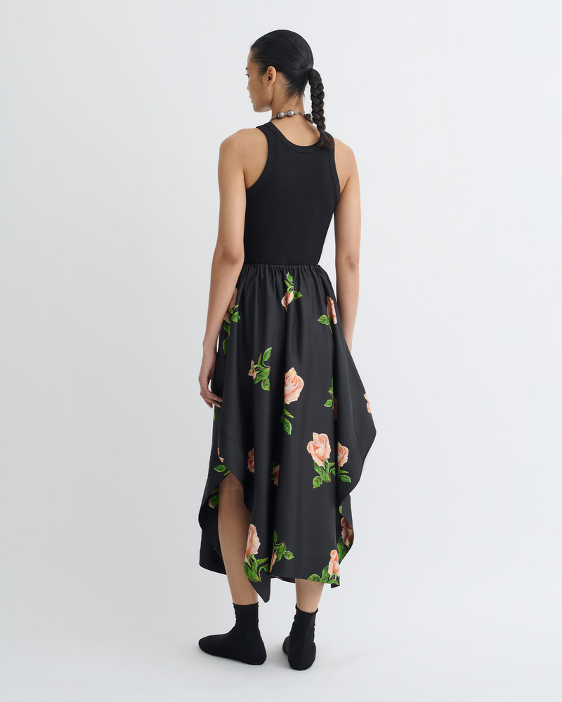 Printed Silk Twill Midi Skirt 3
