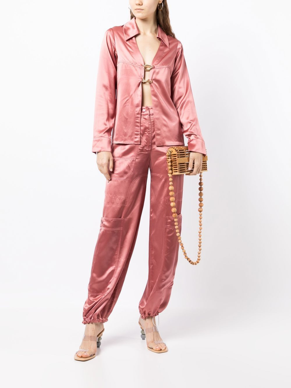 Yoona satin link shirt - 2