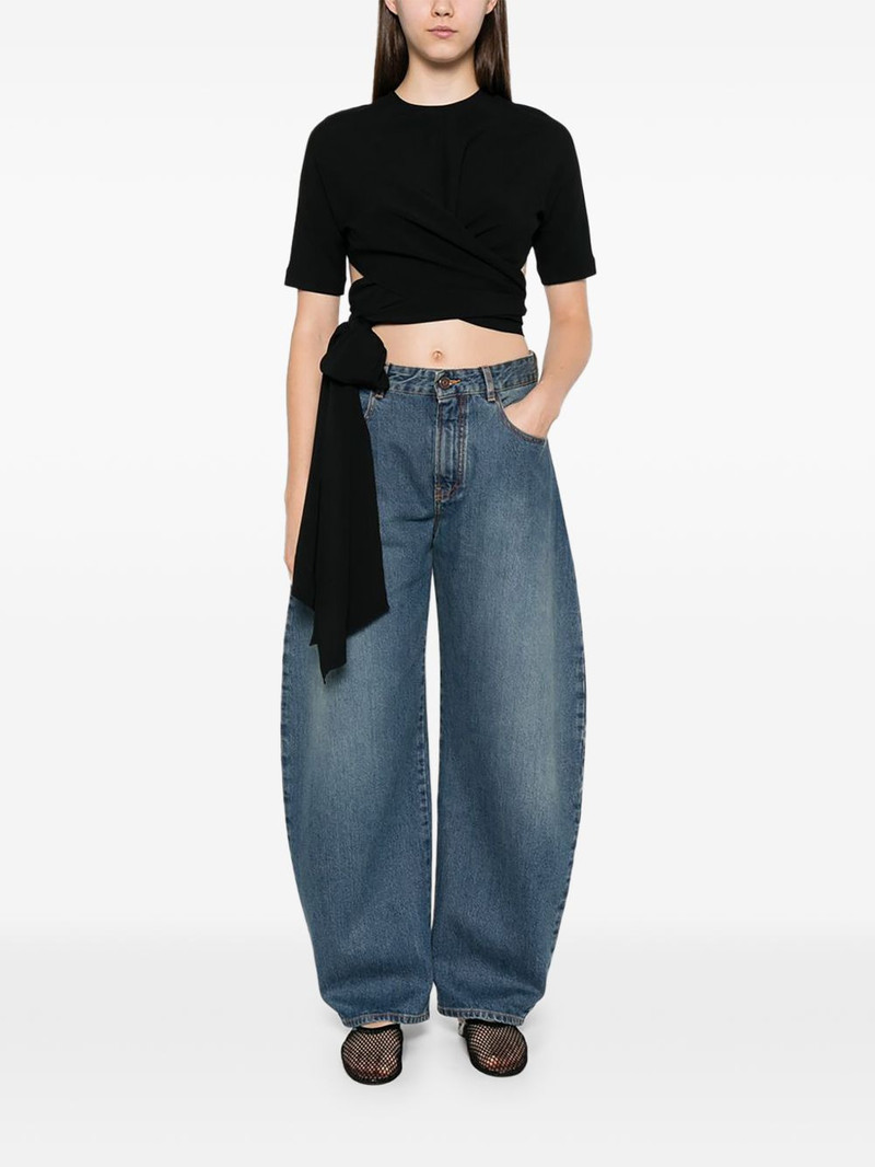 Alaïa wrap-effect cut-out top outlook