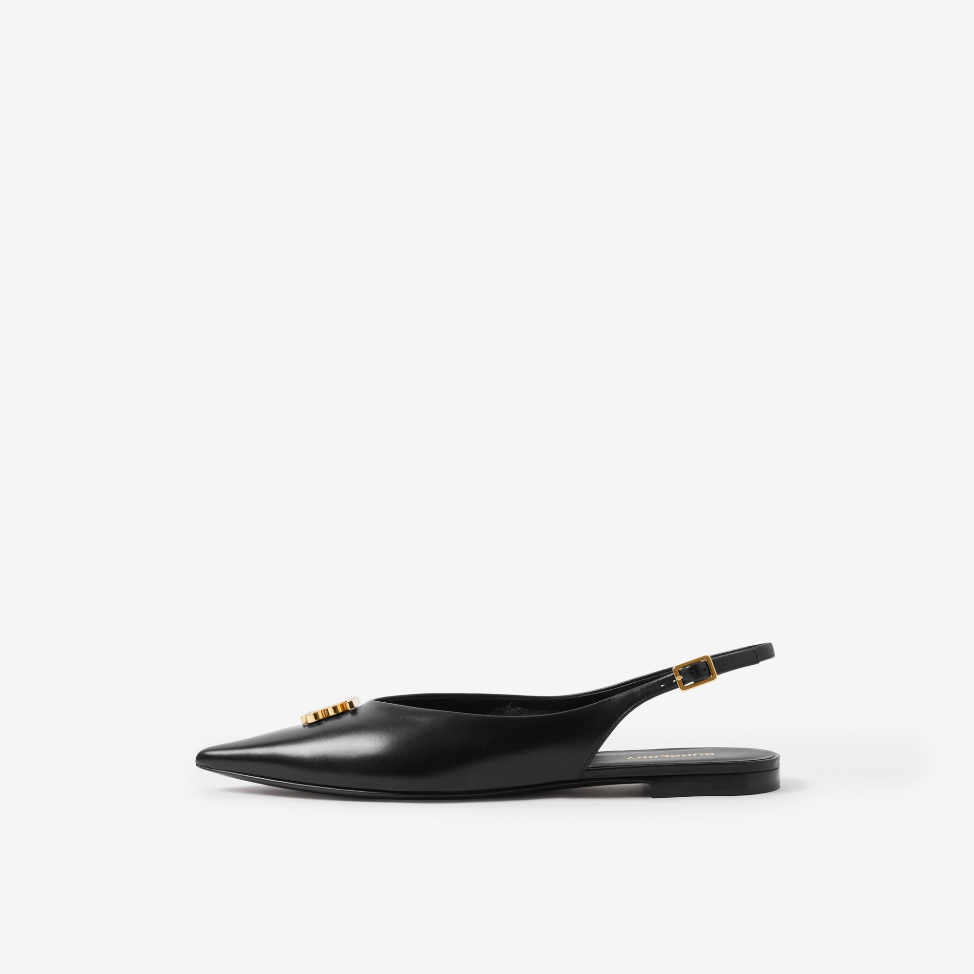 Monogram Motif Leather Slingback Point-toe Ballerinas - 5