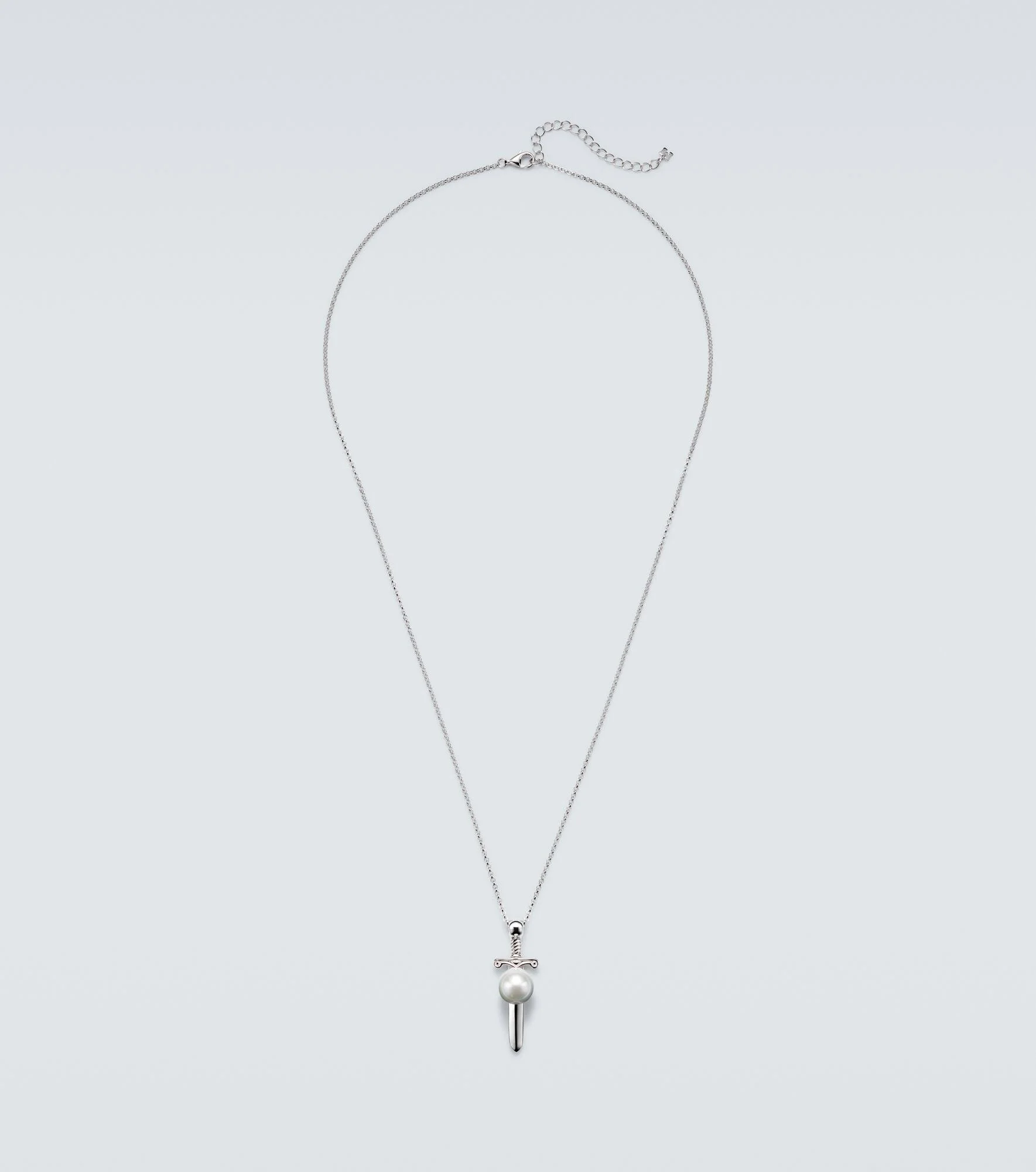 Sterling silver pendant necklace with pearl - 1