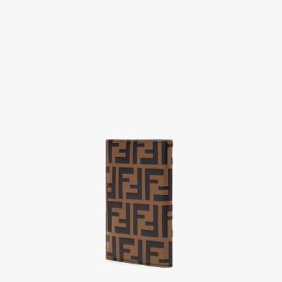 FENDI Brown leather passport cover outlook