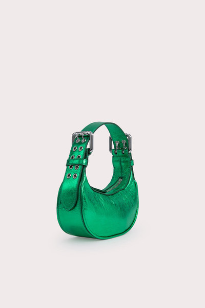 BY FAR Mini Soho Clover Green Metallic Leather outlook