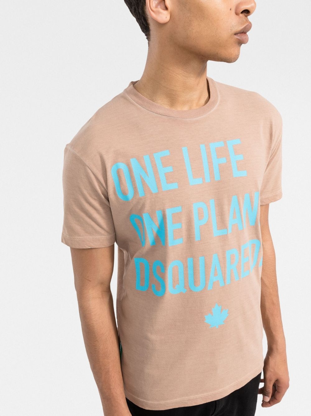 slogan-print cotton T-shirt - 3