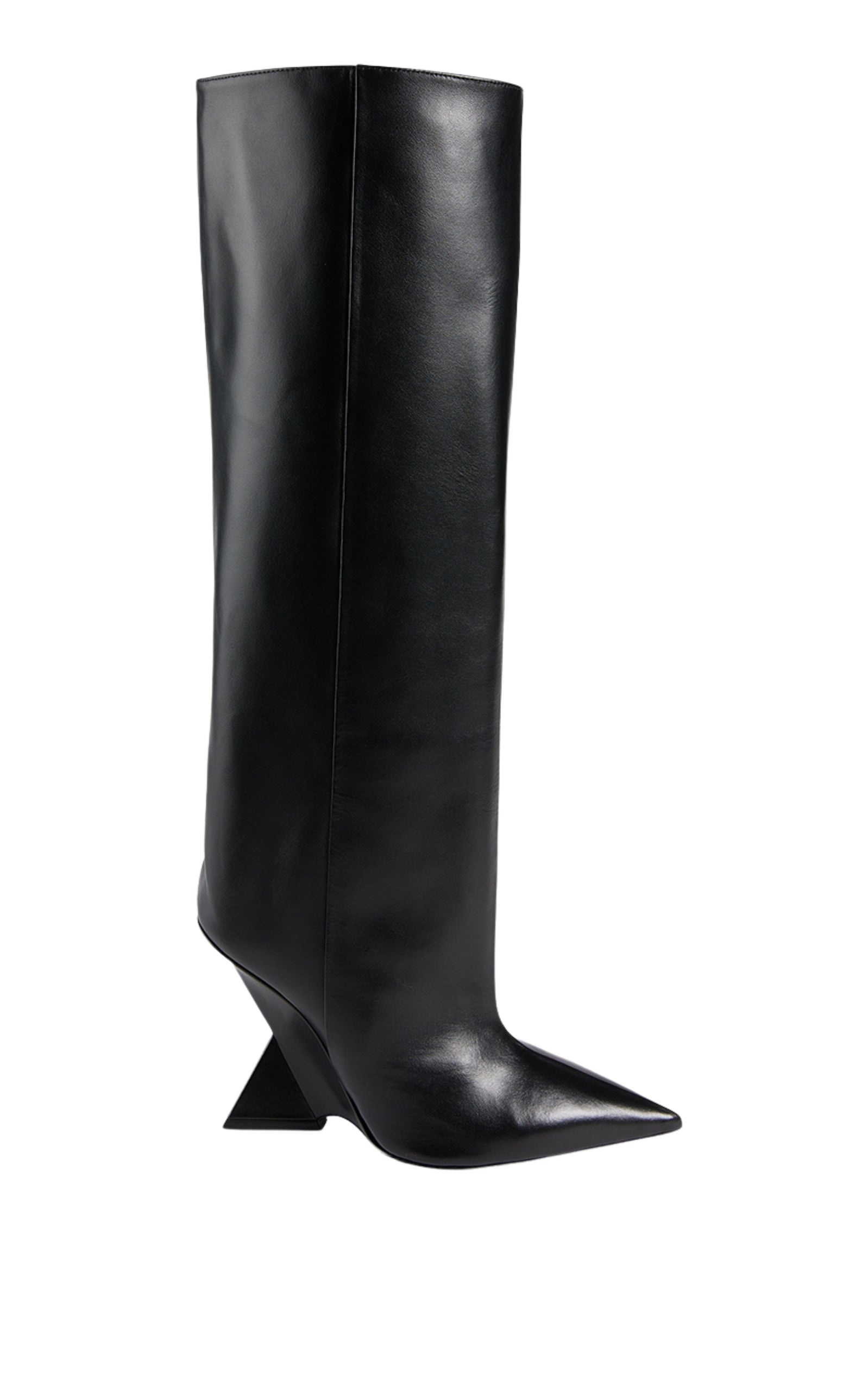 Cheope Leather Wedge Knee-High Boots - 1