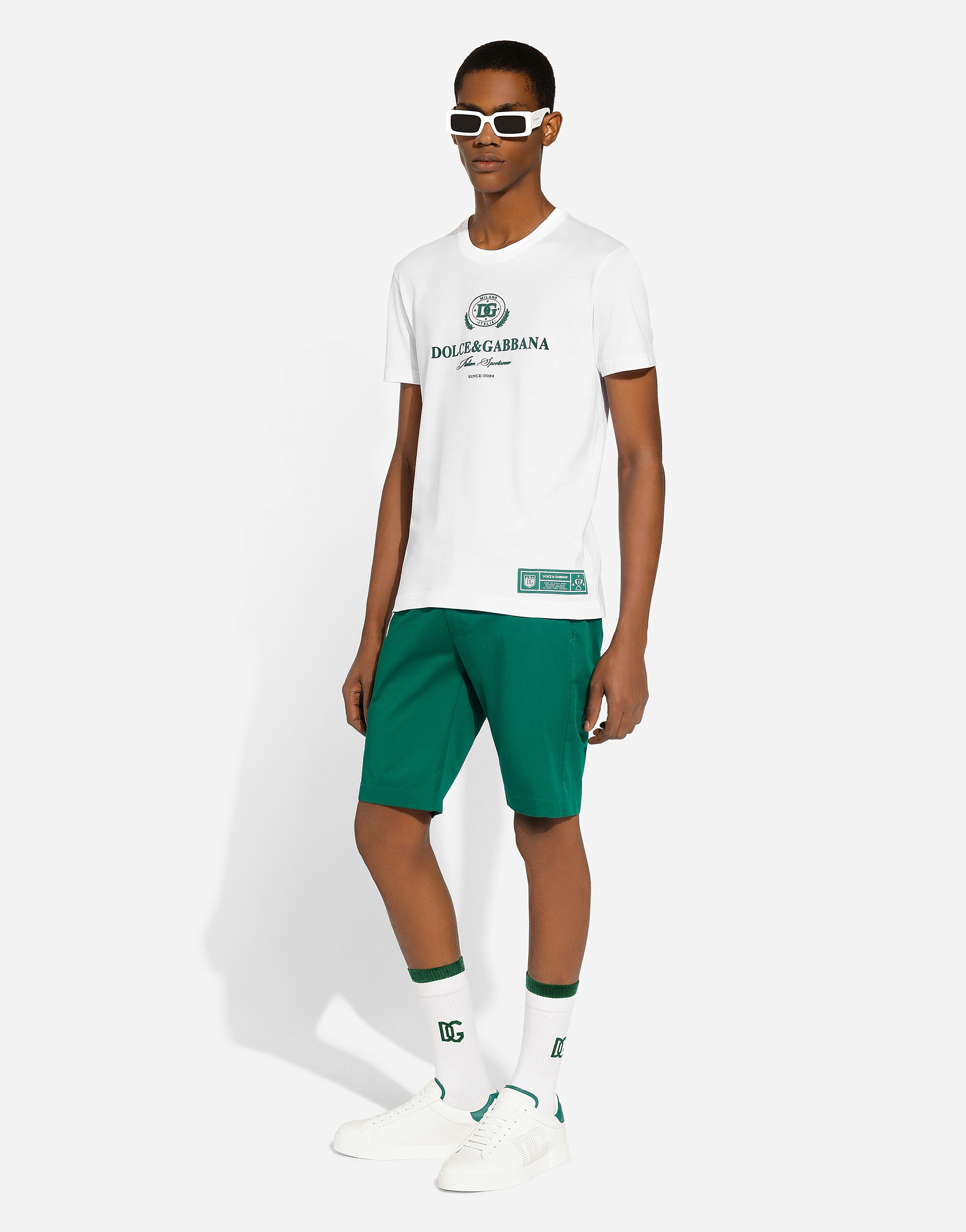 Cotton T-shirt with logo print - 7
