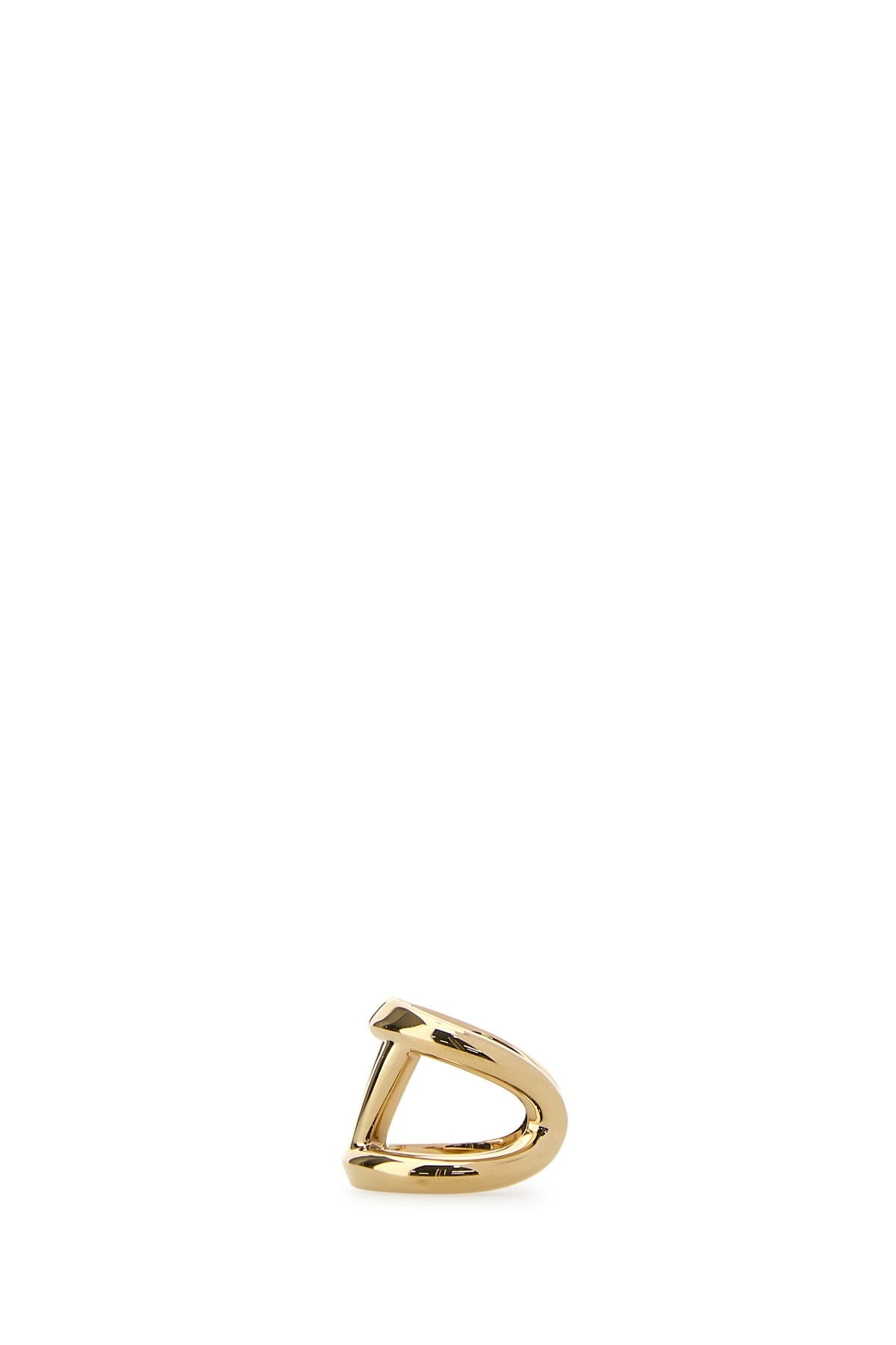 Gold metal VLogo Signature ring - 2