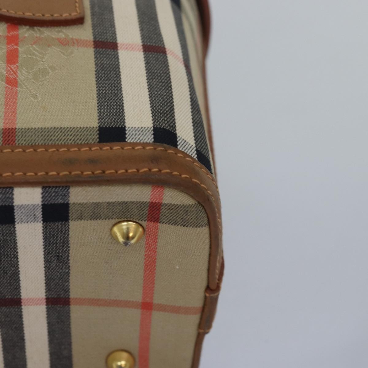 Burberry Nova Check Hand Bag Canvas Beige - 8