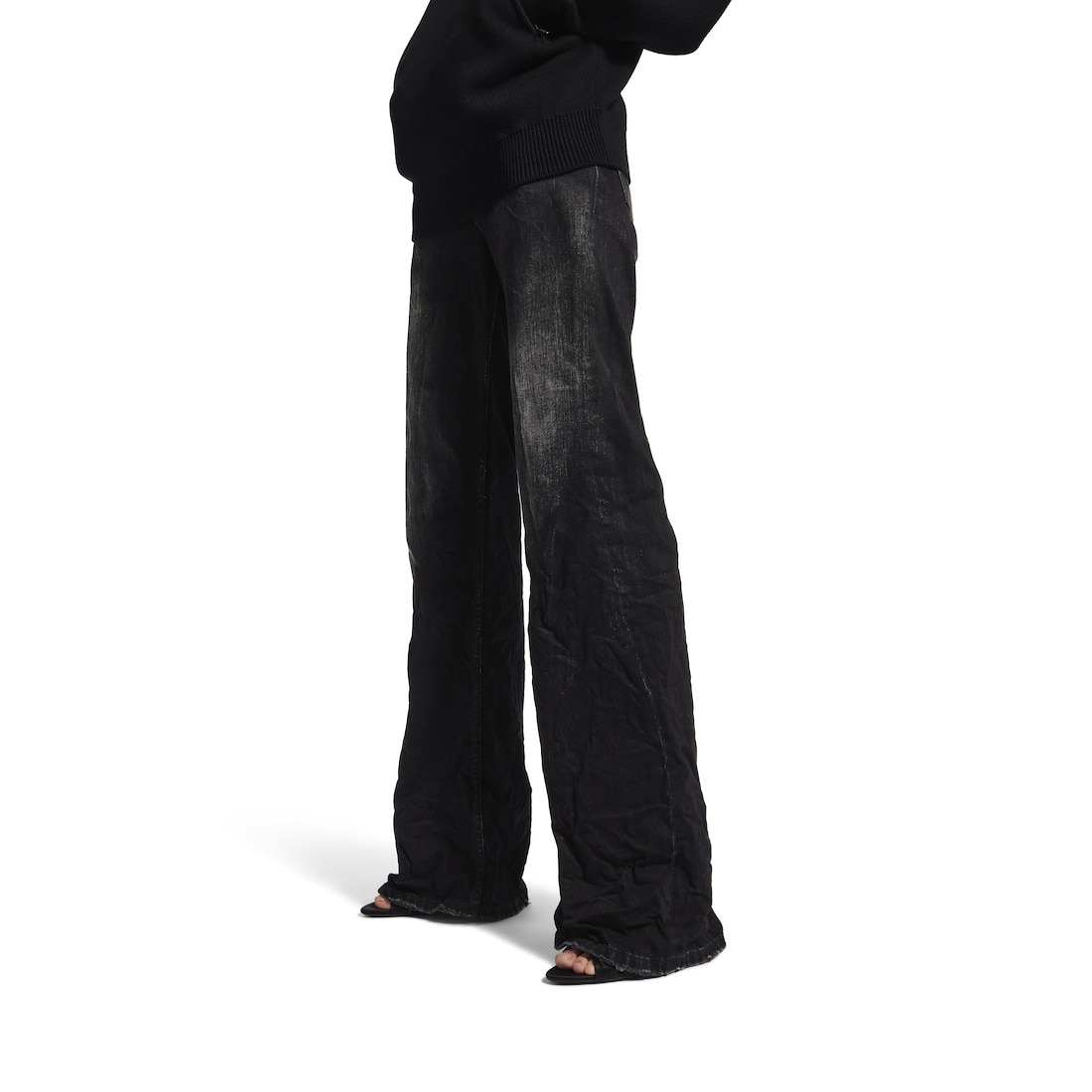 Women's Wide Leg Pants in Black - 5
