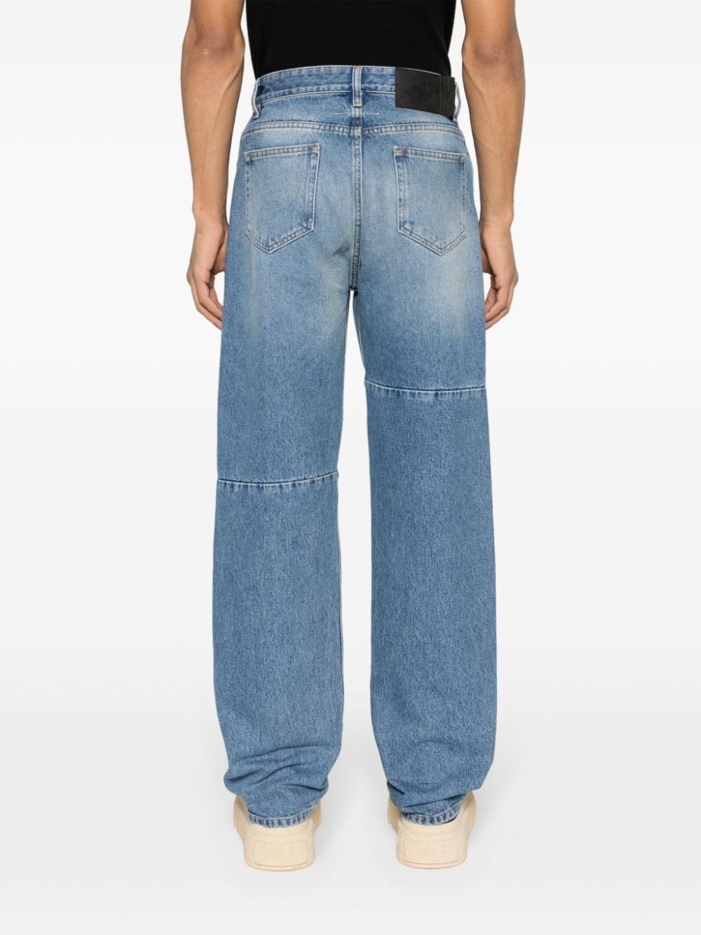 panelled tapered-leg jeans - 4