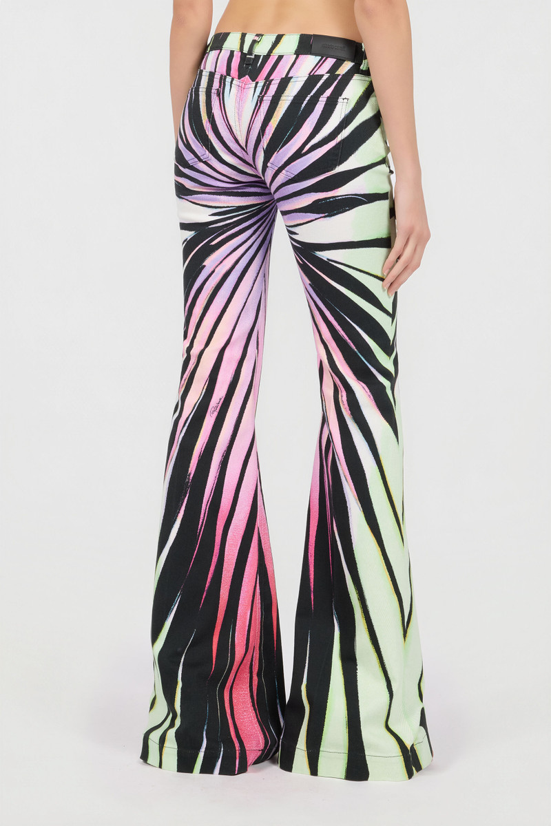 Ray Of Paradise Print Flared Jeans 4