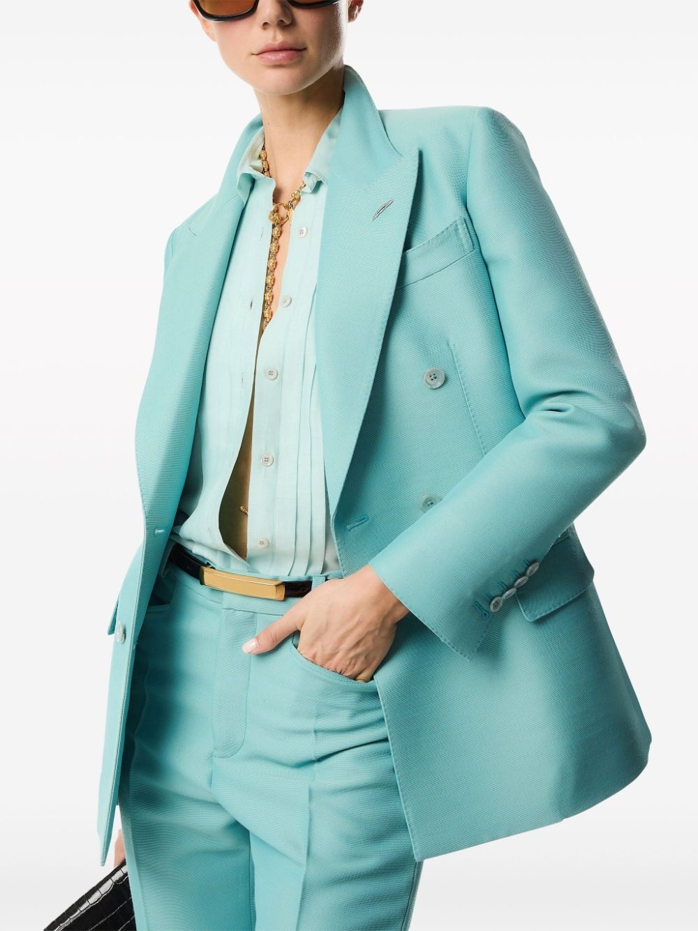 plissÃ©-detail silk shirt - 4