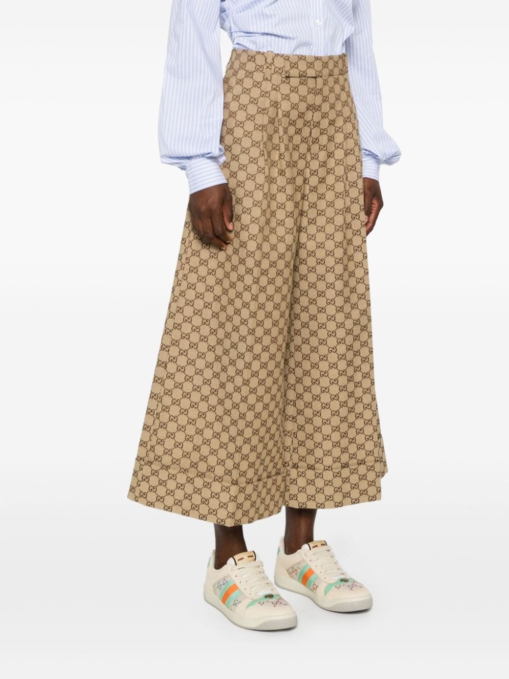 GG canvas trousers - 3