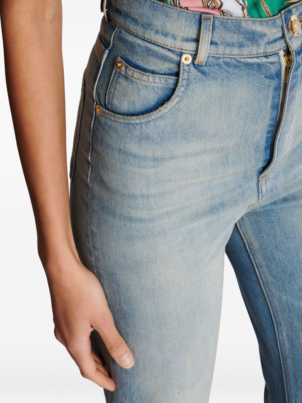 logo-patch jeans - 7