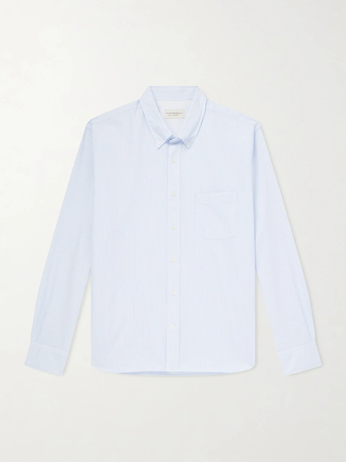 Striped Cotton Oxford Shirt - 1