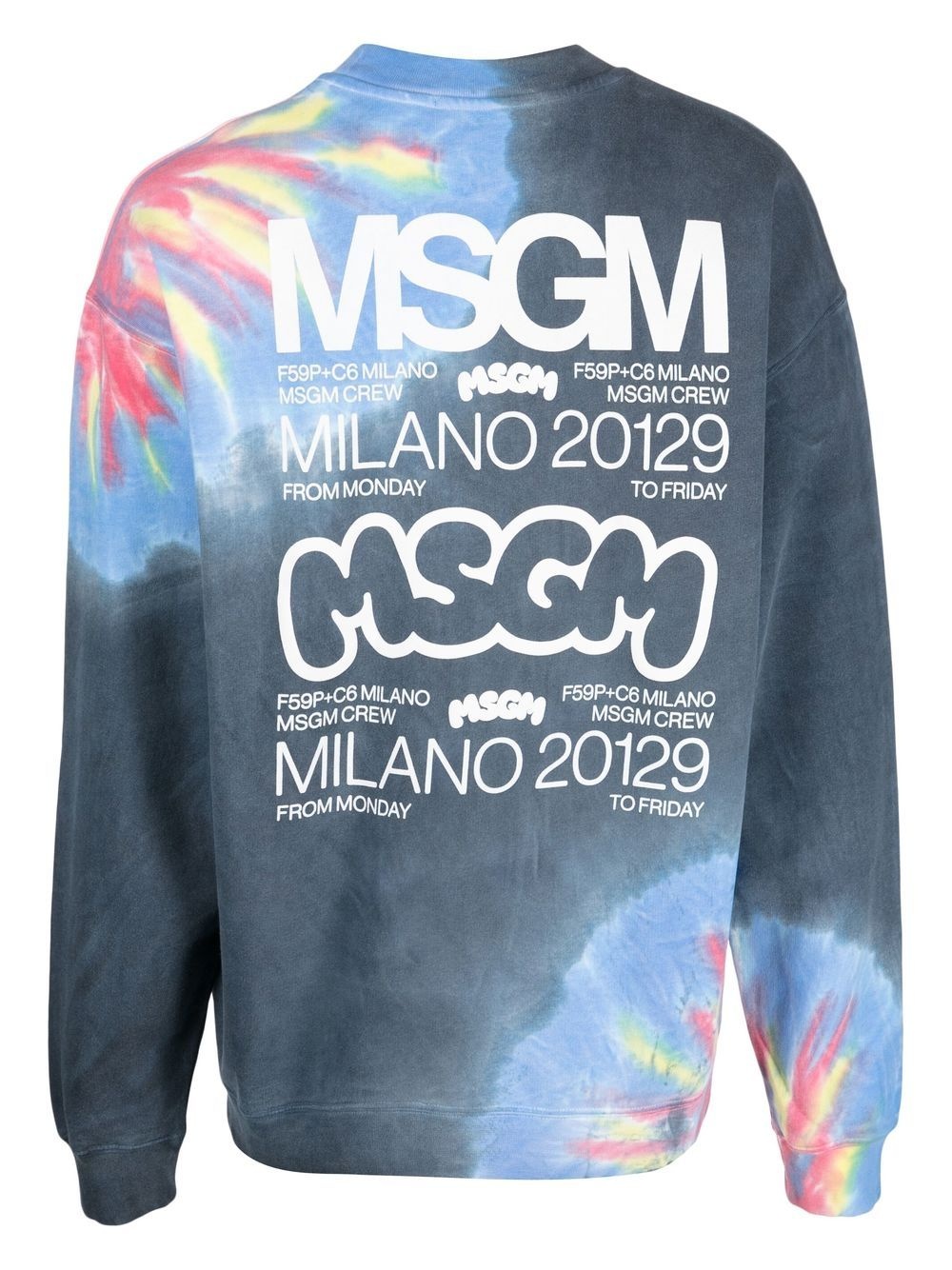 logo-print tie-dye sweatshirt - 2