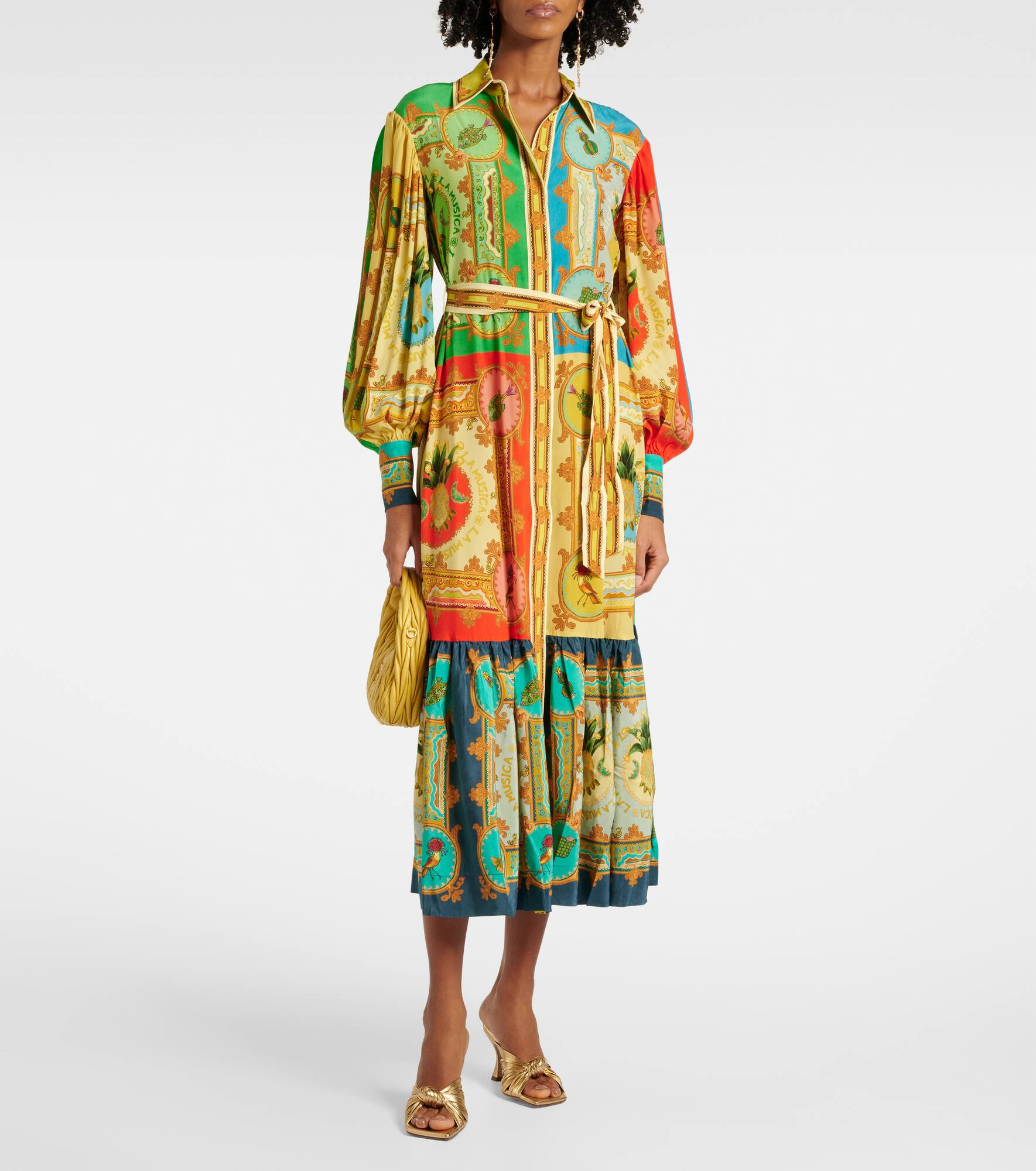Monte printed linen shirt dress - 2
