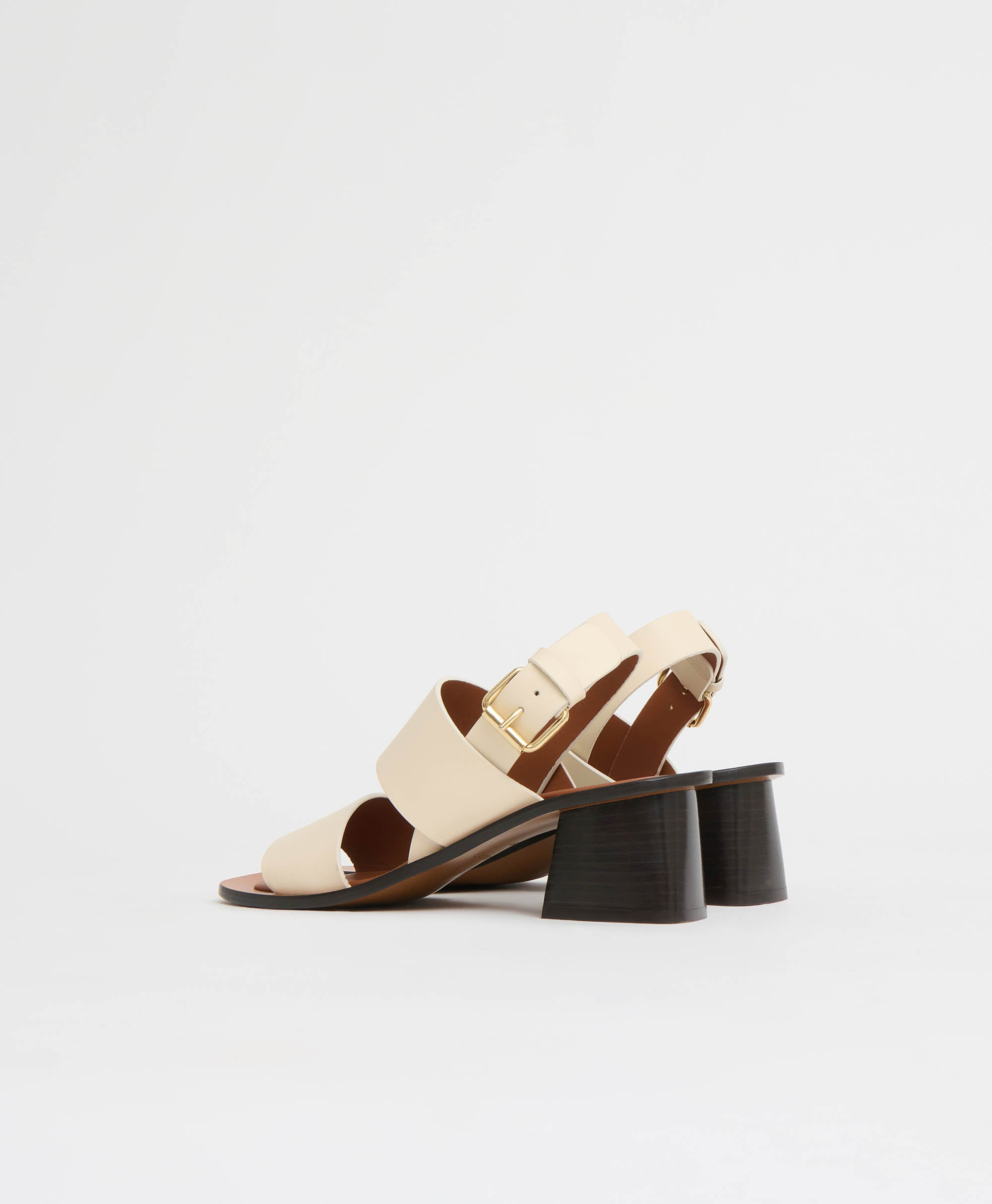 DOUBLE STRAP HEELED SANDAL - 4