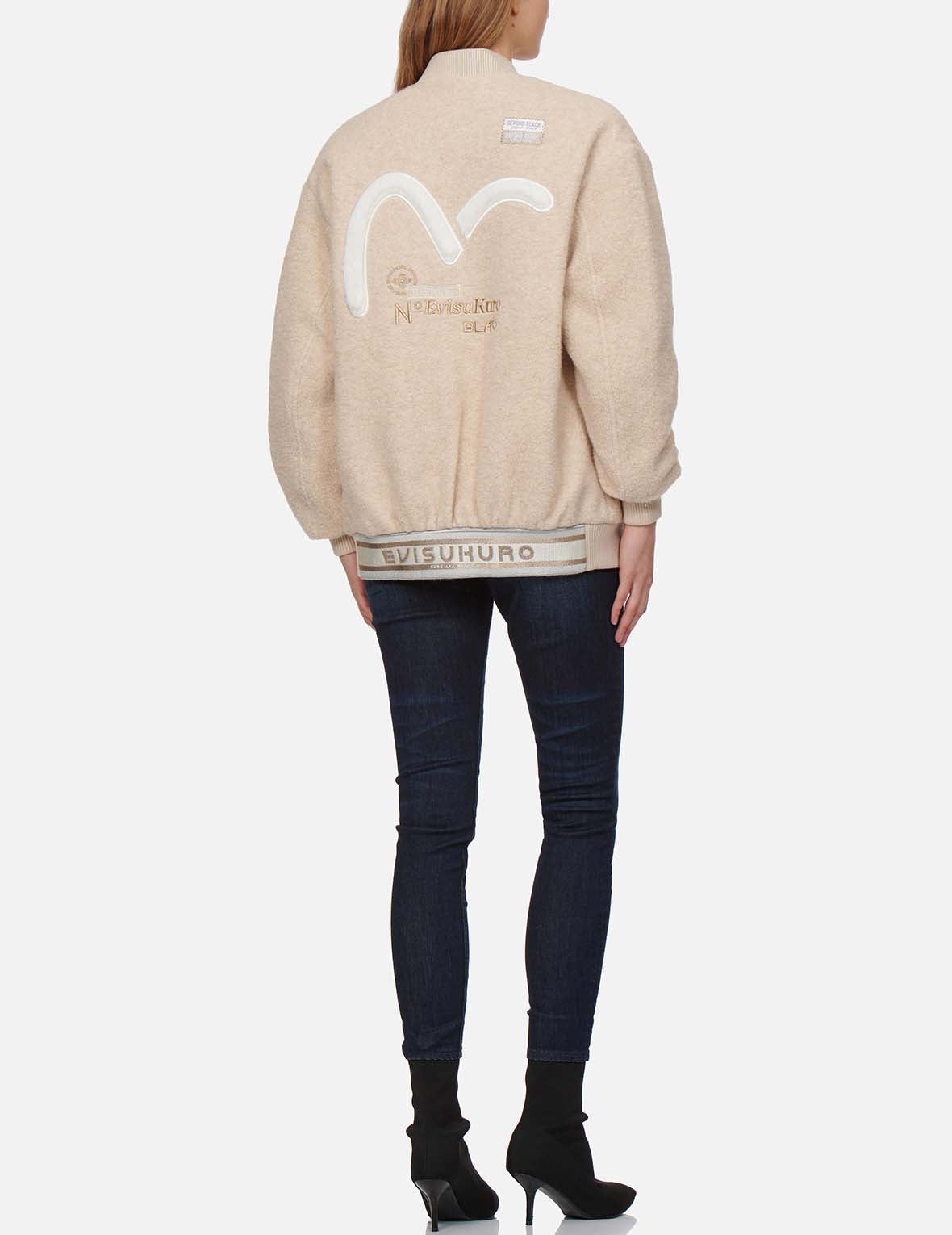 Fur Seagull Insert Padded Sherpa Bomber Jacket - 3