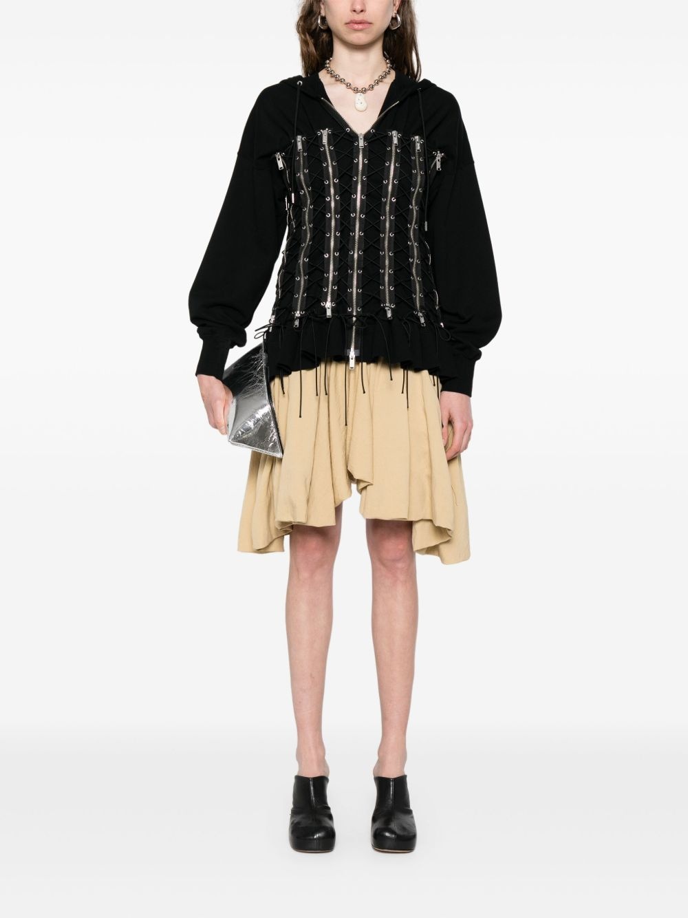 asymmetric mini skirt - 2