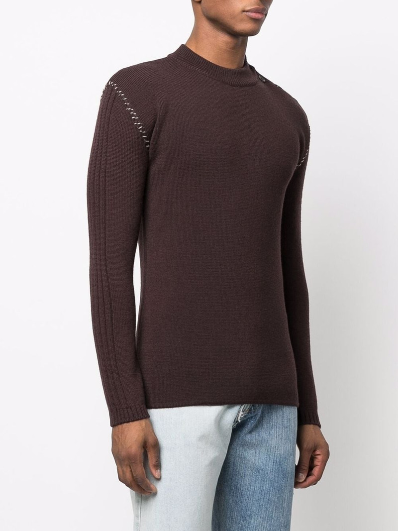 contrasting-stitch jumper 3