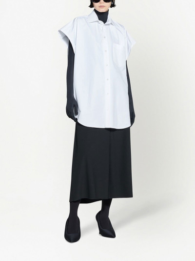 BALENCIAGA sleeveless button-up shirt outlook