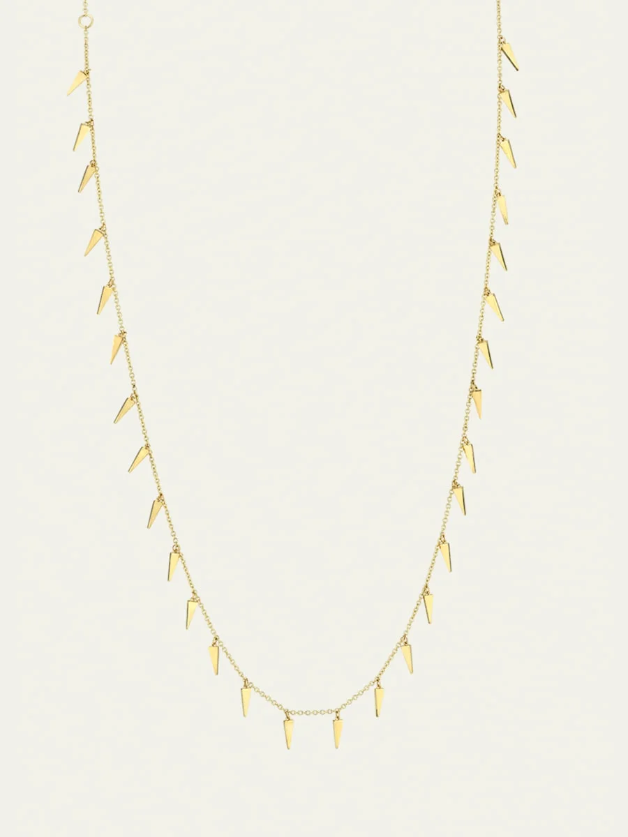 14k Pure Small Fringe Necklace - 1