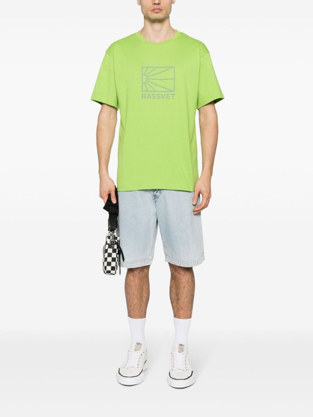 logo-rubberised cotton T-shirt - 2
