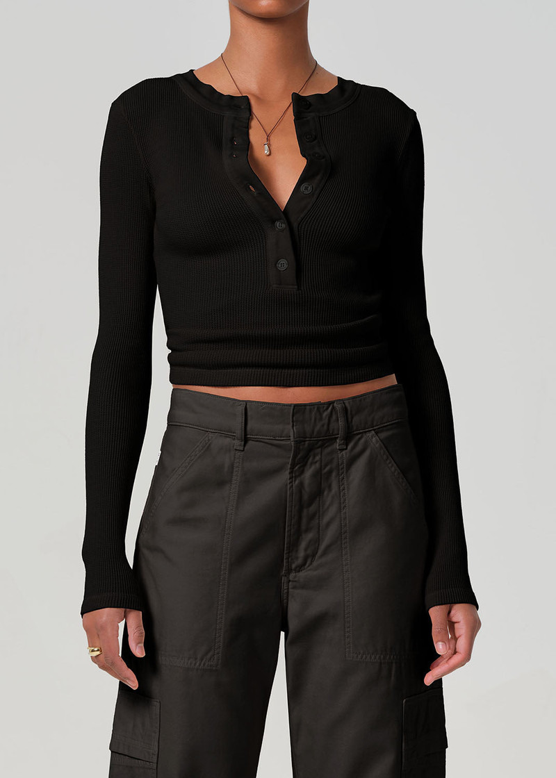 Citizens of Humanity Varra Waffle Henley
In Black outlook